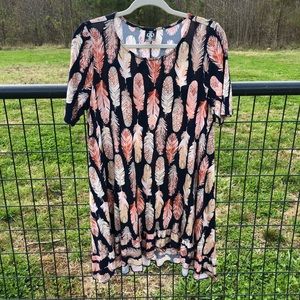 AGNES & DORA ruffle hem tunic dress